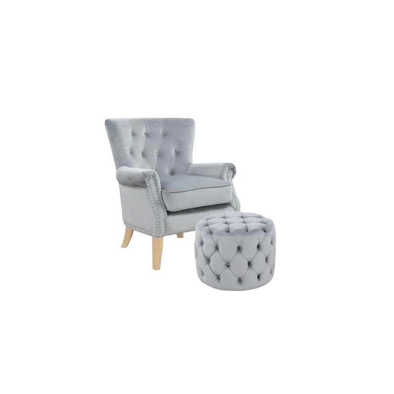 Everly Quinn Gonvick Armchair and Ottoman Wayfair
